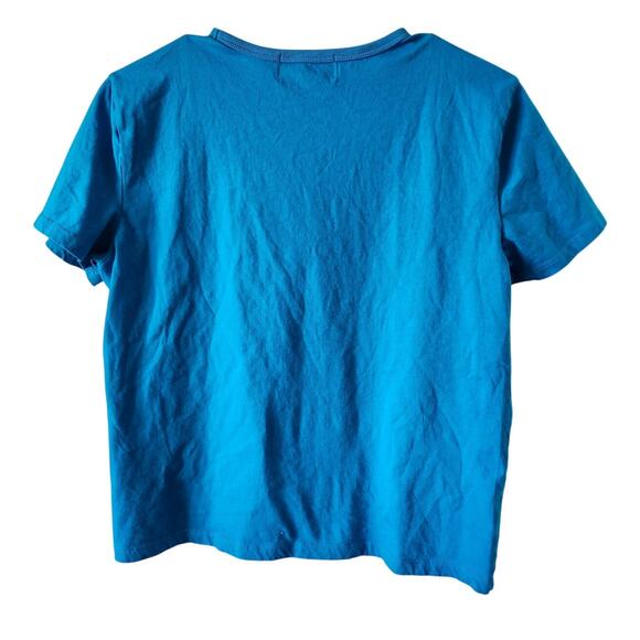 Vintage Blue Ralph Lauren Large Active Embroidered Shield Tee Shirt - Picture 2 of 6